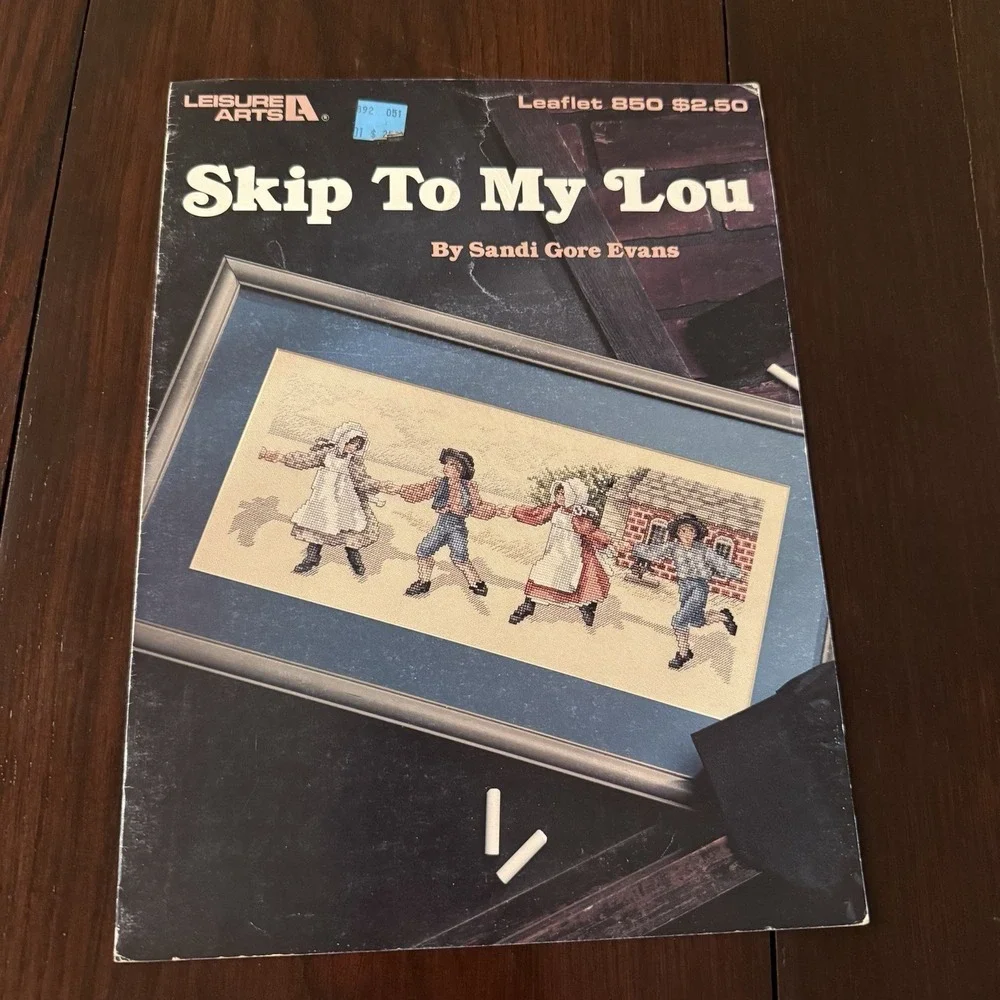 Amish Leisure Arts Skip to My Lou Cross Stitch Pattern‎ Leaflet 1989